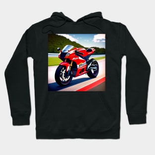 MotoGP Racing Motorcycle Poster Hoodie